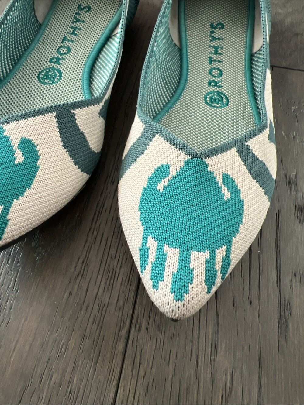 ROTHY’S The Point Shoes Print Moroccan Ikat Women’s Textile Size 9 - Picture 2 of 10